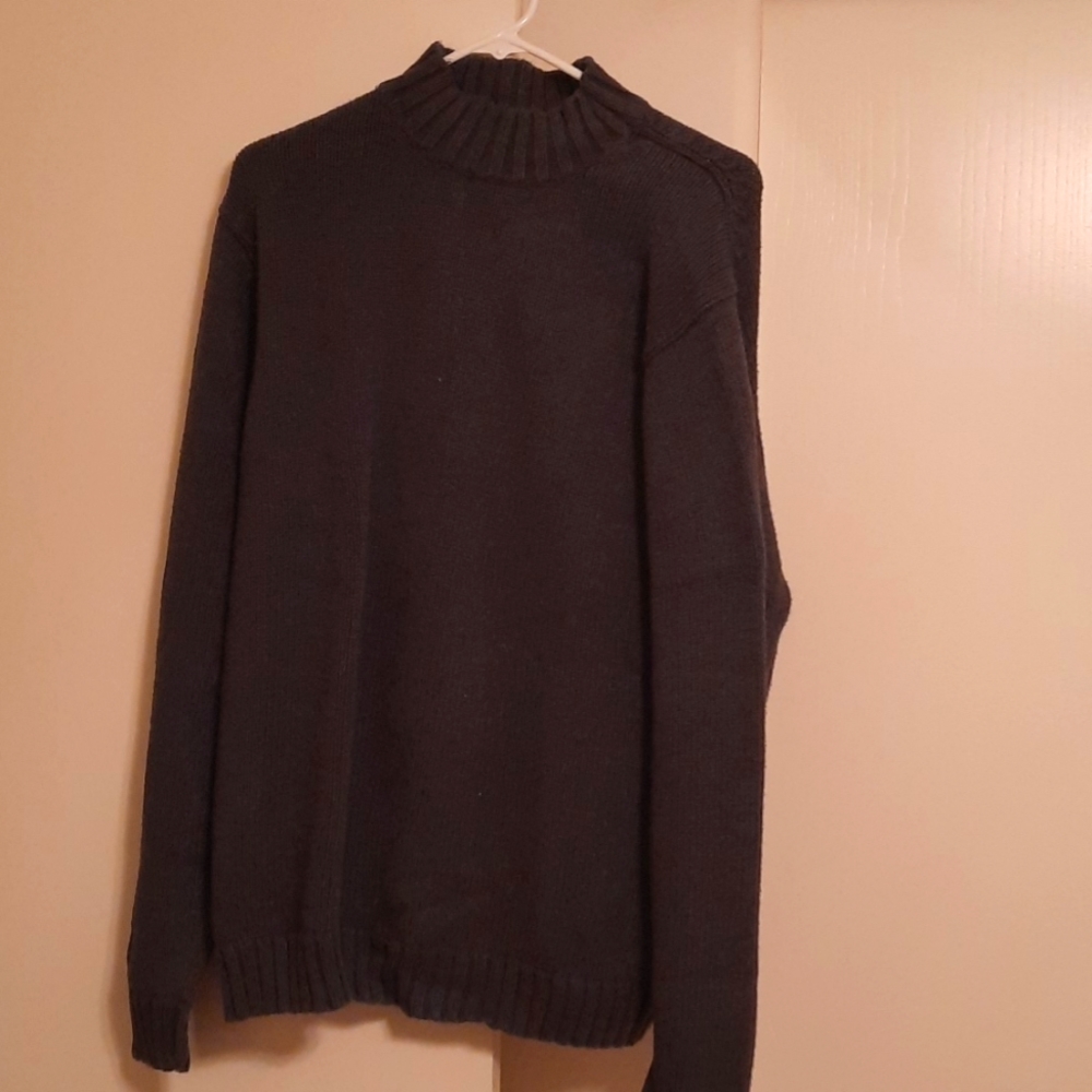 Eddie Bauer Grey Mock Turtleneck Sweater XL